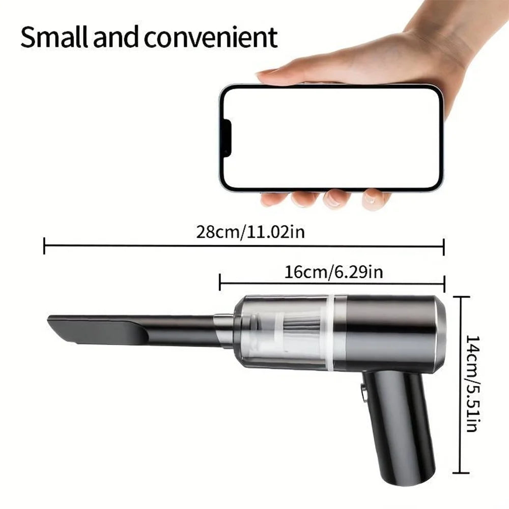 TurboClean Vortex™ Portable Wireless Car Vacuum Cleaner