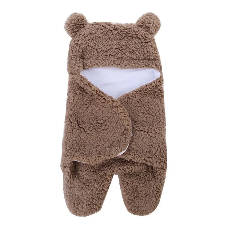 Cute Newborn Baby Boys Girls Blankets Plush Swaddle Wrap Ultra-Soft Fluffy Fleece Sleeping Bag Cotton Soft Bedding Baby Stuff