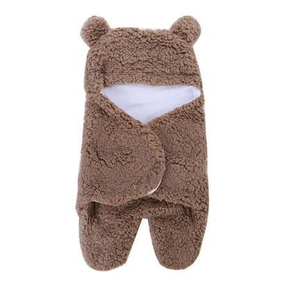 Cute Newborn Baby Boys Girls Blankets Plush Swaddle Wrap Ultra-Soft Fluffy Fleece Sleeping Bag Cotton Soft Bedding Baby Stuff