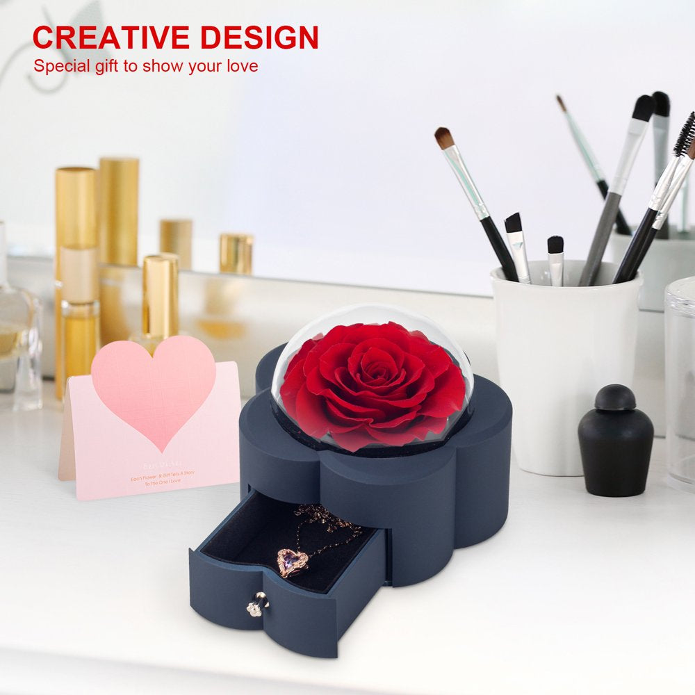 V-DAYGLOW™- Preserved Flowers and High-End Rose Necklace Gift Box. Great choice