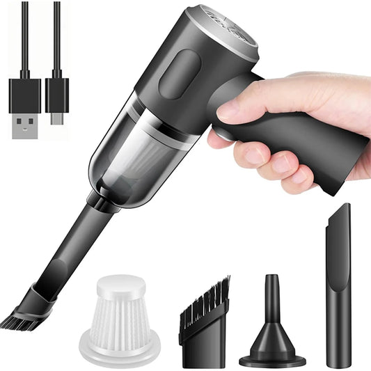 TurboClean Vortex™ Portable Wireless Car Vacuum Cleaner