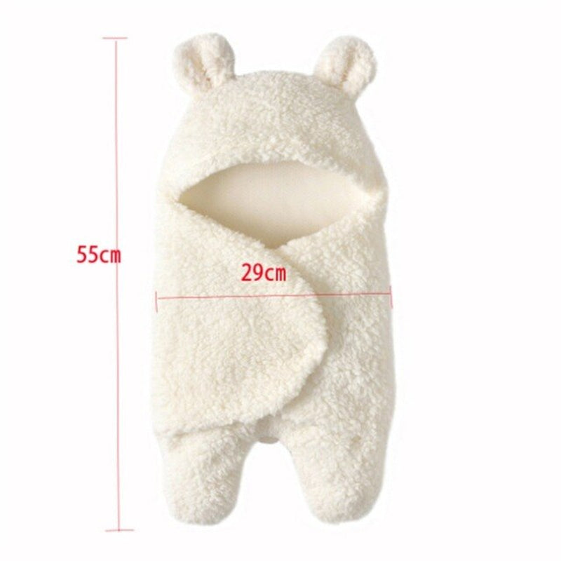 Cute Newborn Baby Boys Girls Blankets Plush Swaddle Wrap Ultra-Soft Fluffy Fleece Sleeping Bag Cotton Soft Bedding Baby Stuff