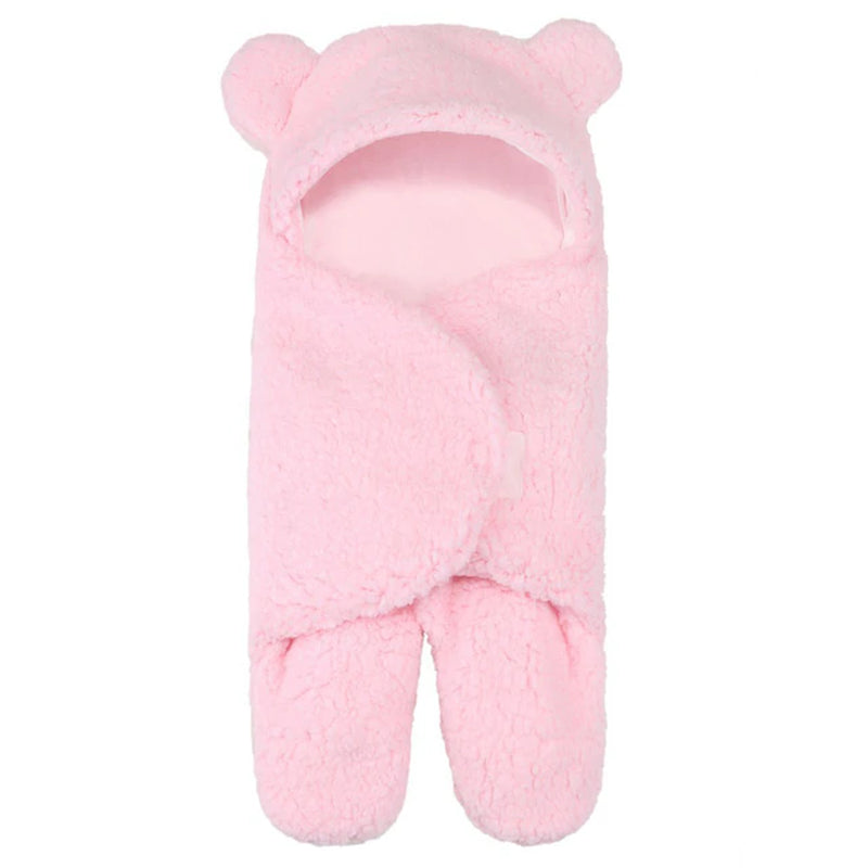 Cute Newborn Baby Boys Girls Blankets Plush Swaddle Wrap Ultra-Soft Fluffy Fleece Sleeping Bag Cotton Soft Bedding Baby Stuff